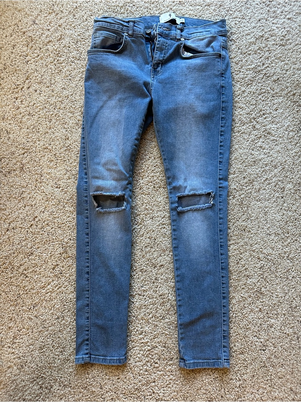 Men’s Blue Ripped Skinny Jeans